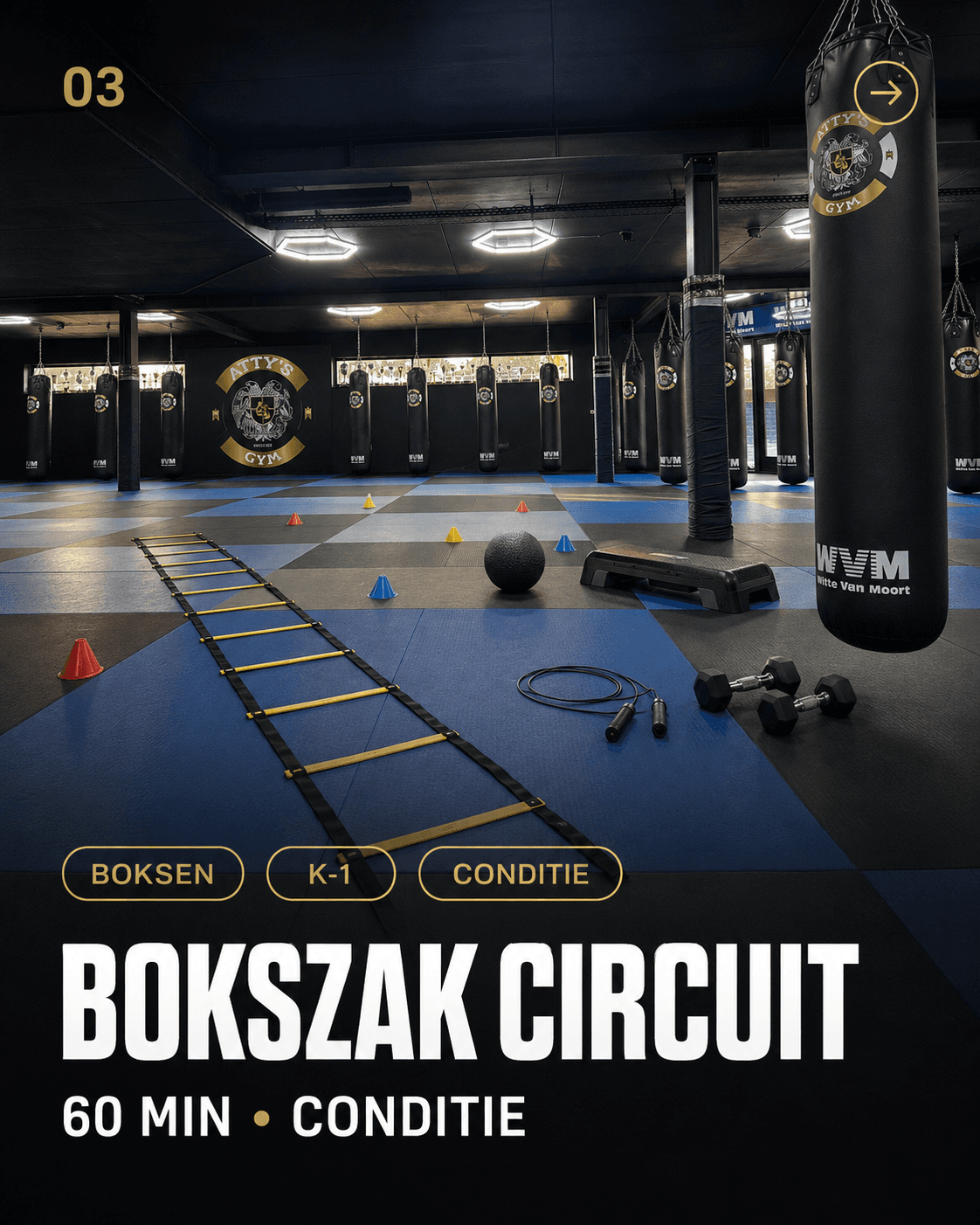 Bokszak Circuit — 60 min, Conditie