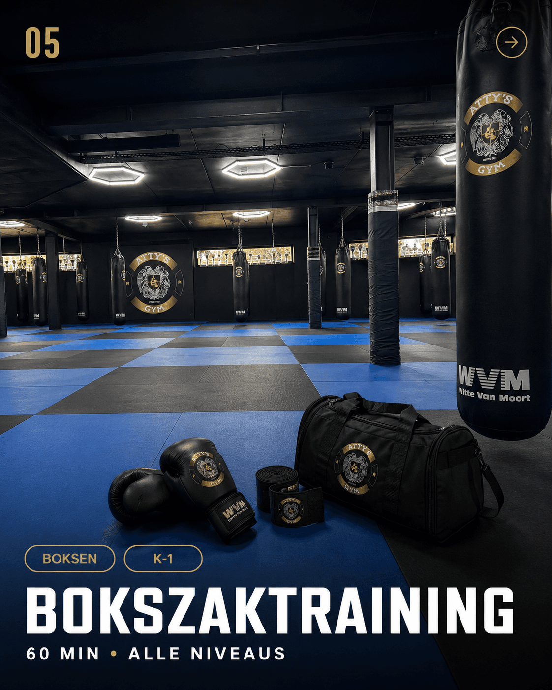 Bokszaktraining — 60 min, Alle niveaus